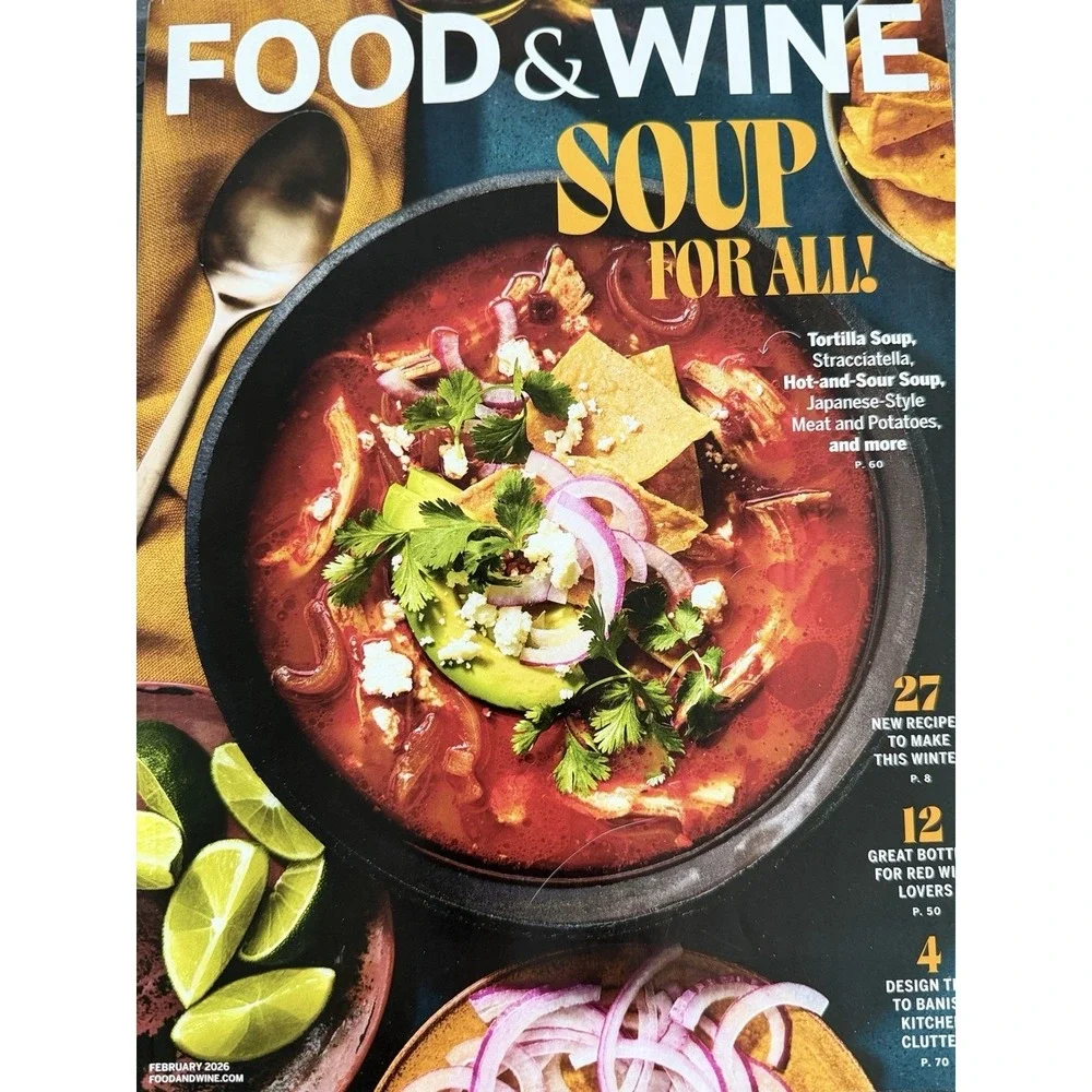Lot 4 FOOD & WINE Magazine Holiday December/January Feb March April 2026